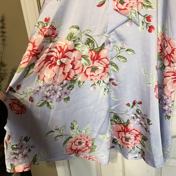 NWT Lulus Floral Halter Top Swing Dress Tie Back Lined Size Small - Picture 6 of 10